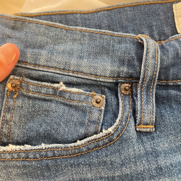 J. Crew Denim Button-Up Mini/Midi Skirt- Size 27 - Picture 5 of 9